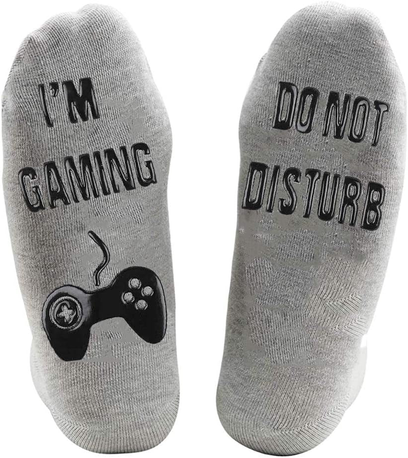 Unisex Cotton 'If U Can I'M Gaming' Socks - Funny Novelty Gamer Gift for Men and Women - Great for Christmas