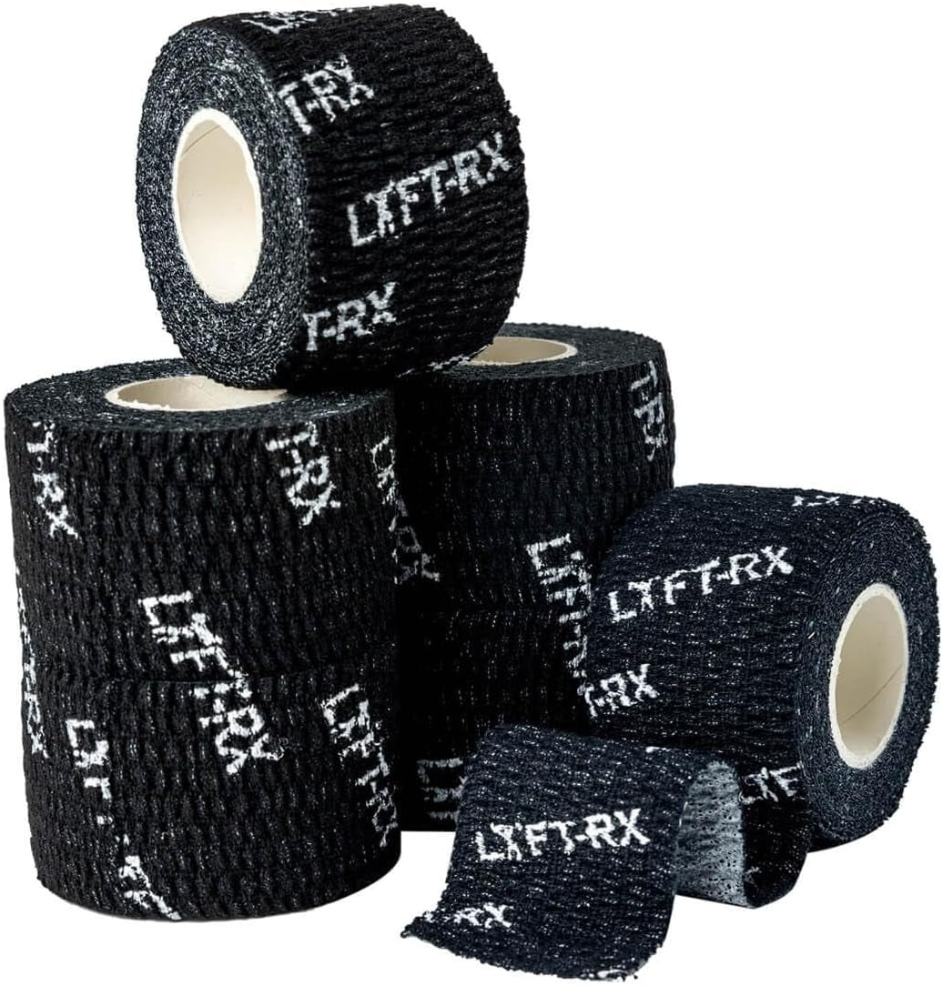 Weightlifting Hook Grip Tape W/Premium Adhesive for Olympic Weight Lift, Cross Fitness, Lifting, Stretch Athletic Finger Wrap, Protects Thumb Fingers Hand, Enhances Grip
