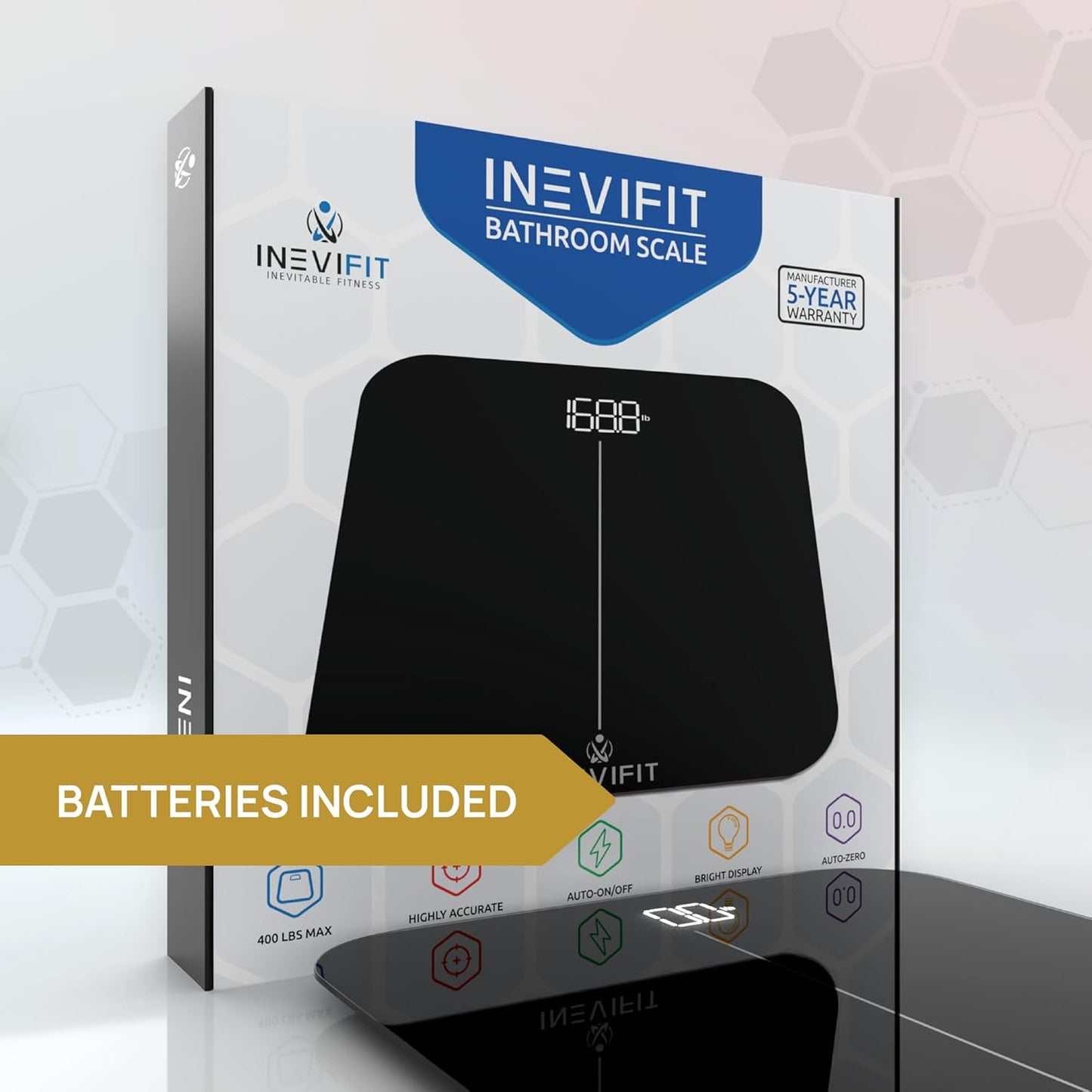 Premium Bathroom Scale, Highly Accurate Digital Bathroom Body Scale, Precisely Measures Weight up to 400 Lbs