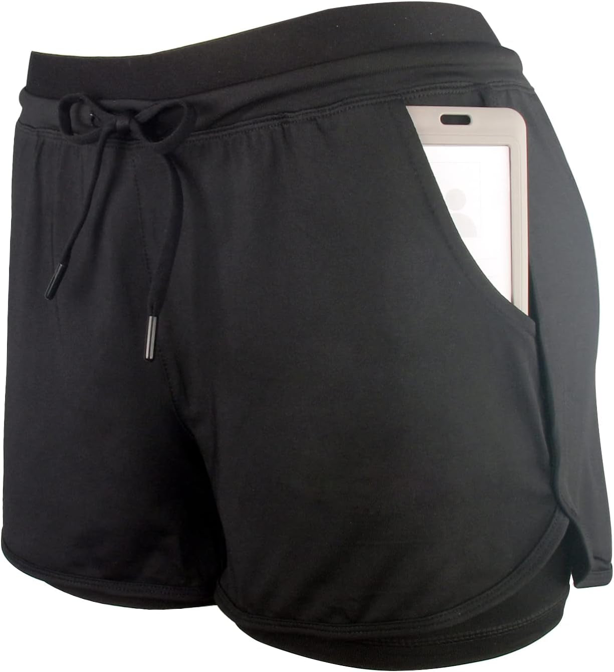 Women Workout Running Shorts 2 in 1 Active Yoga Gym Sport Shorts with Pockets