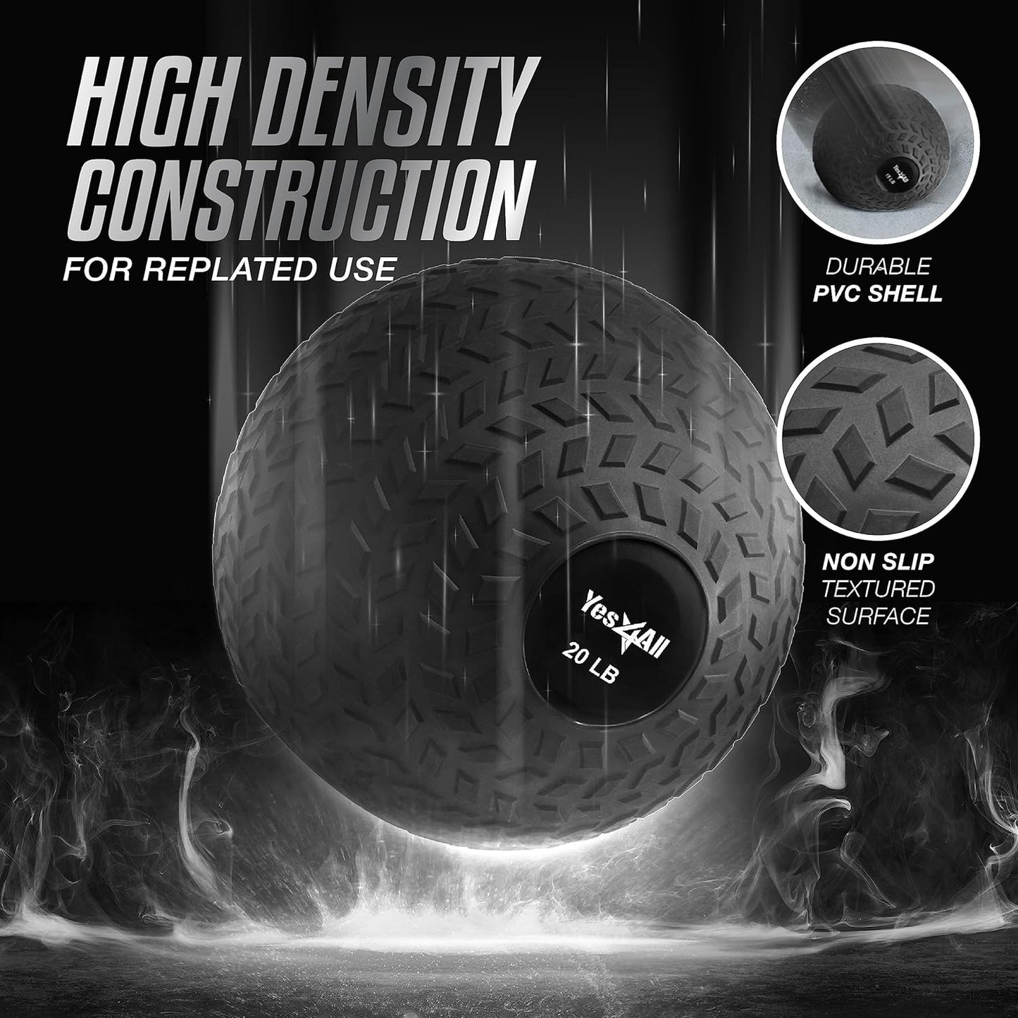 Slam Balls, 10-40Lb Medicine Ball Weight, Durable PVC Sand Filled Workout Dynamic Medicine Ball for Core Strengthen