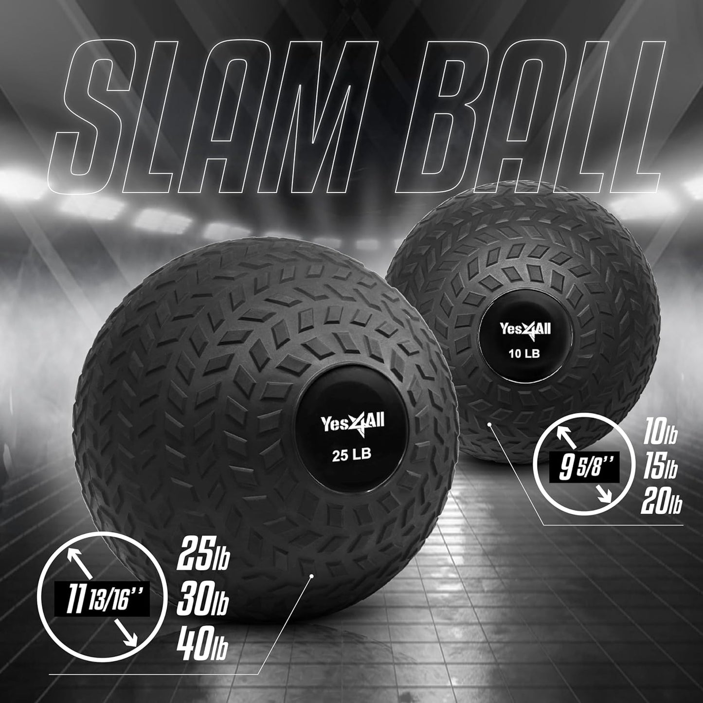 Slam Balls, 10-40Lb Medicine Ball Weight, Durable PVC Sand Filled Workout Dynamic Medicine Ball for Core Strengthen