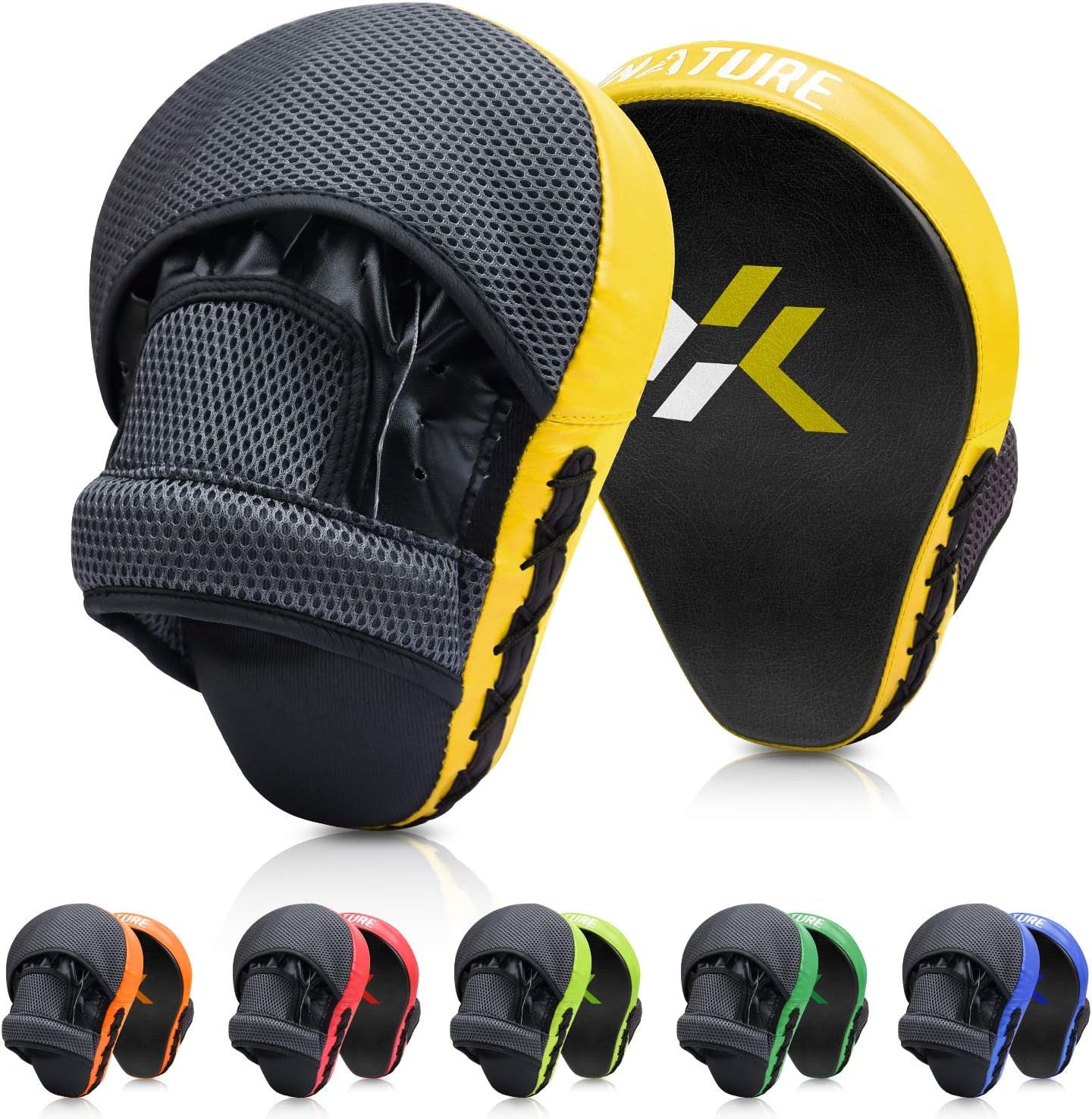 Boxing and MMA Punching Mitts - Hook & Jab Pads, Focus Punch Mitts, Target Focus Pads, and Kick Shield for Muay Thai Training