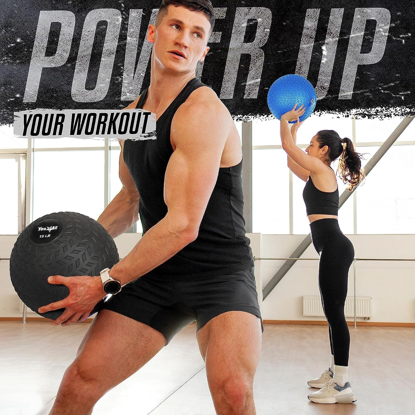 Slam Balls, 10-40Lb Medicine Ball Weight, Durable PVC Sand Filled Workout Dynamic Medicine Ball for Core Strengthen