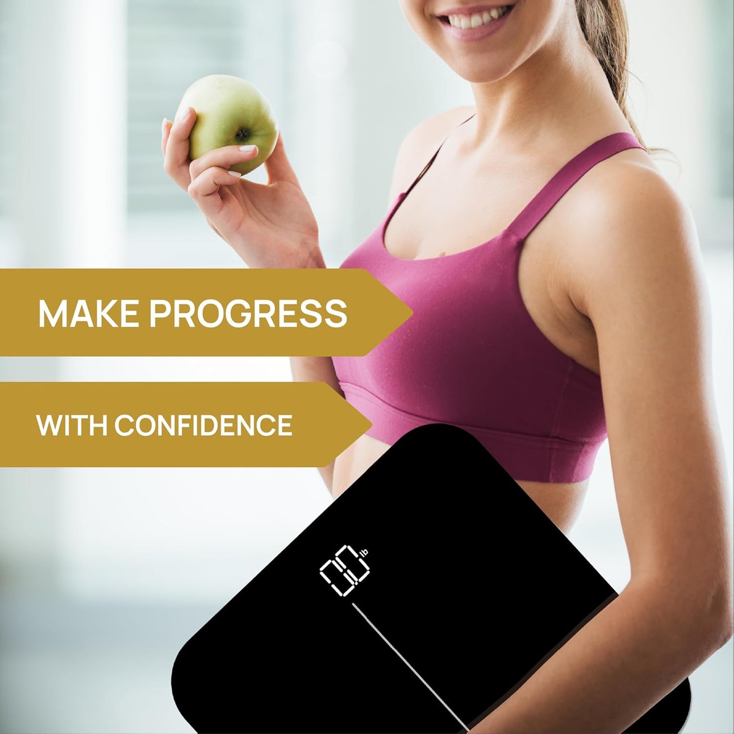 Premium Bathroom Scale, Highly Accurate Digital Bathroom Body Scale, Precisely Measures Weight up to 400 Lbs