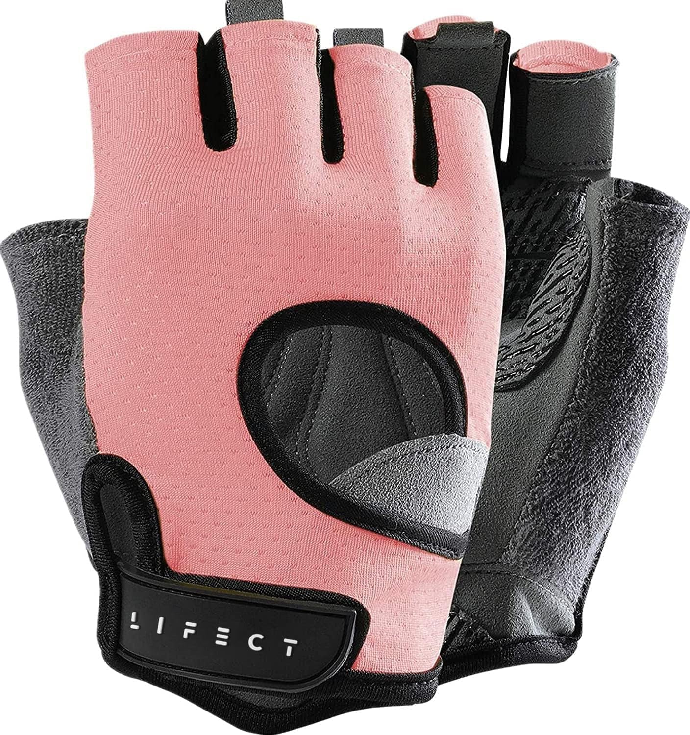 Freedom Workout Gloves, Knuckle Weight Lifting Shorty Fingerless Gloves with Curved Open Back, for Powerlifting, Gym, Women and Men