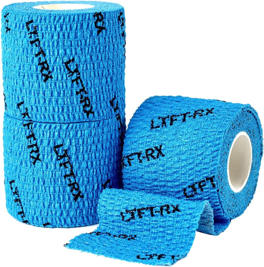 Weightlifting Hook Grip Tape W/Premium Adhesive for Olympic Weight Lift, Cross Fitness, Lifting, Stretch Athletic Finger Wrap, Protects Thumb Fingers Hand, Enhances Grip