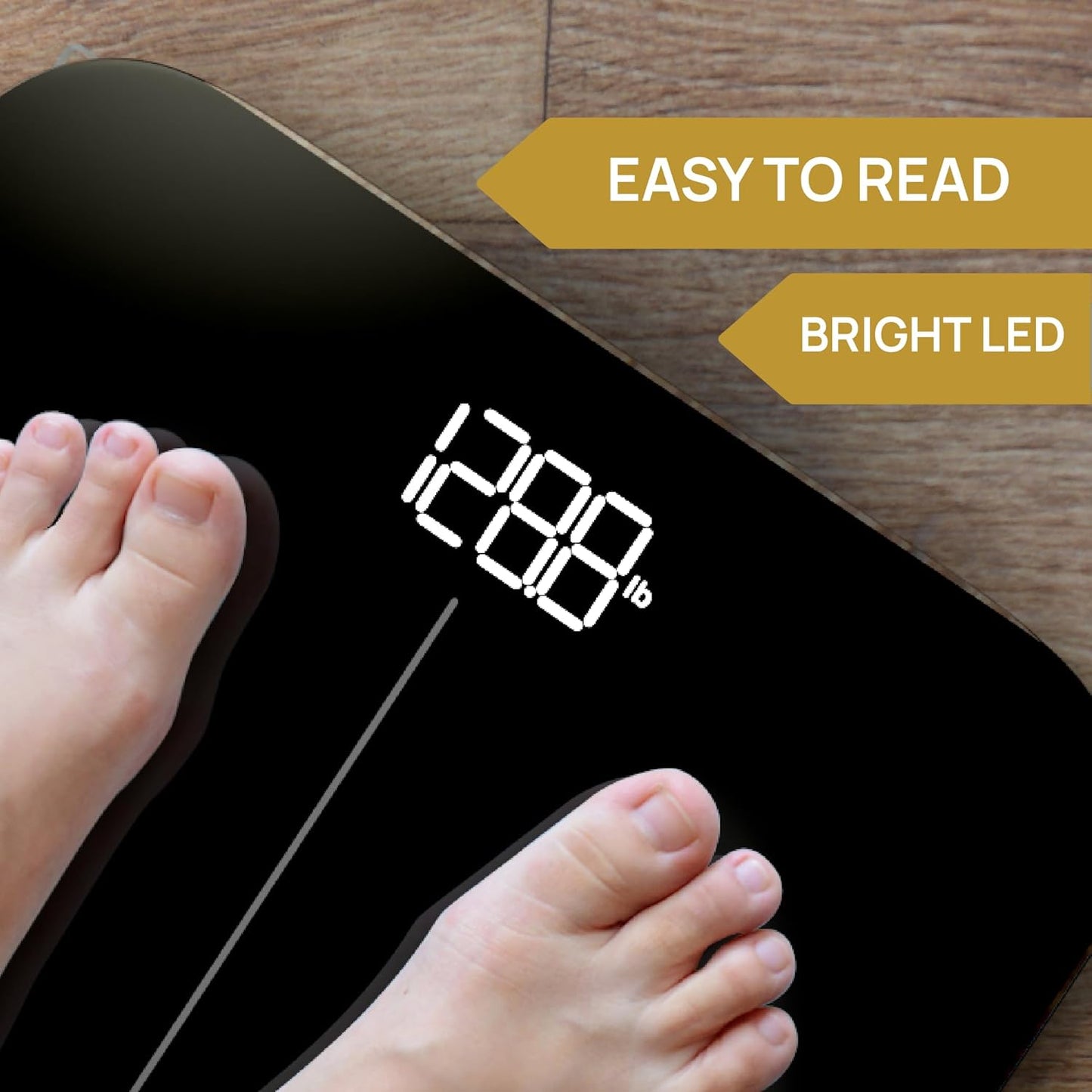 Premium Bathroom Scale, Highly Accurate Digital Bathroom Body Scale, Precisely Measures Weight up to 400 Lbs